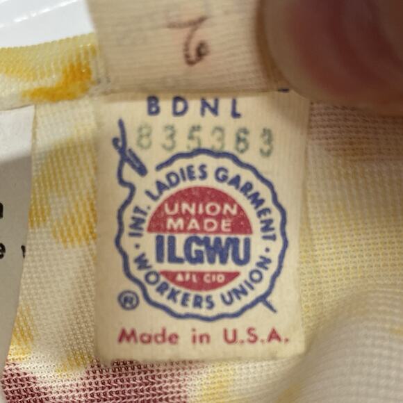 Vintage Maxi Dress Size 11 Small Abstract Print Flutter Sleeves Boho 60s 70s - Picture 8 of 9